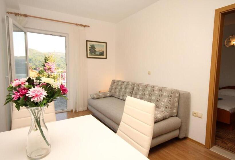 شقة غرفة نوم واحدة مزودة بتراس مطلة على البحر, Apartments & Room Eva Slano