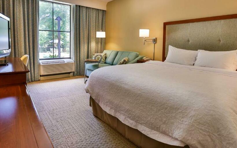 带大床的标准工作室, Hampton Inn & Suites Charleston Airport