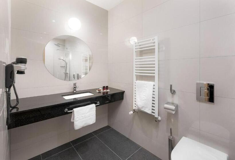 可看到停车场的标准间, Olympia Sky