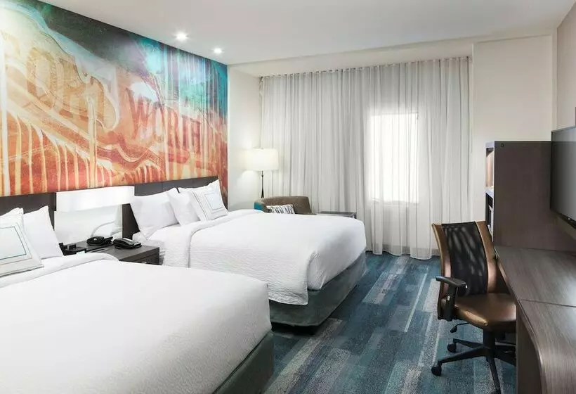 ２ダブルベッドのスタンダードルーム, Courtyard By Marriott Fort Worth Historic Stockyards