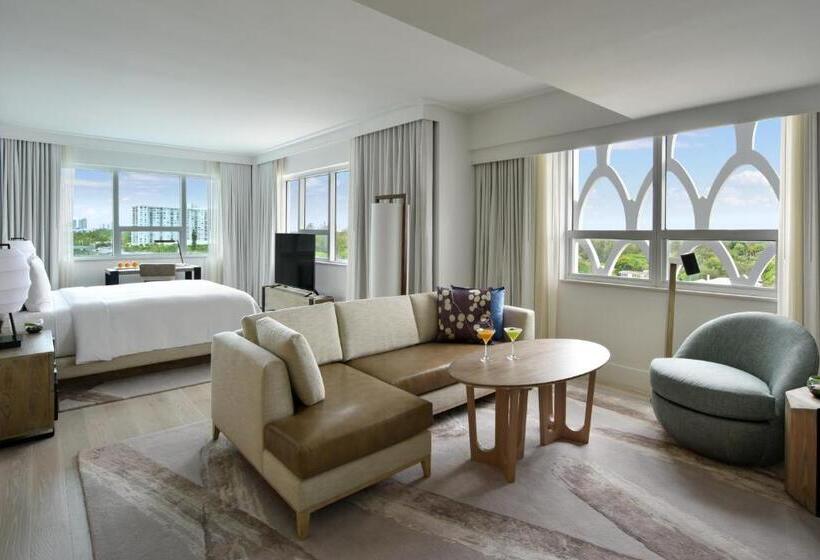 带大床的小型套房, Nobu Hotel Miami Beach