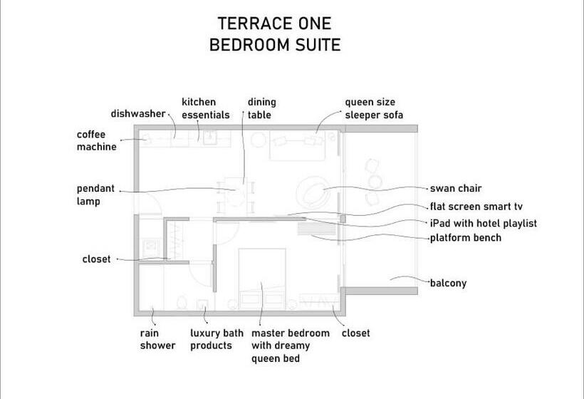 Suíte com Terraço, Abae Hotel By Eskape Collection