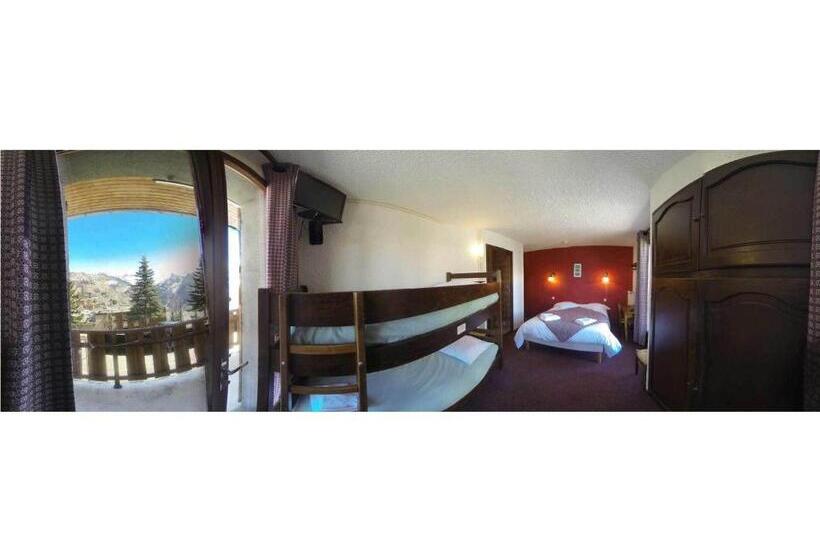 اتاق استاندارد چهارنفره با بالکن, Hôtel Les Gardettes
