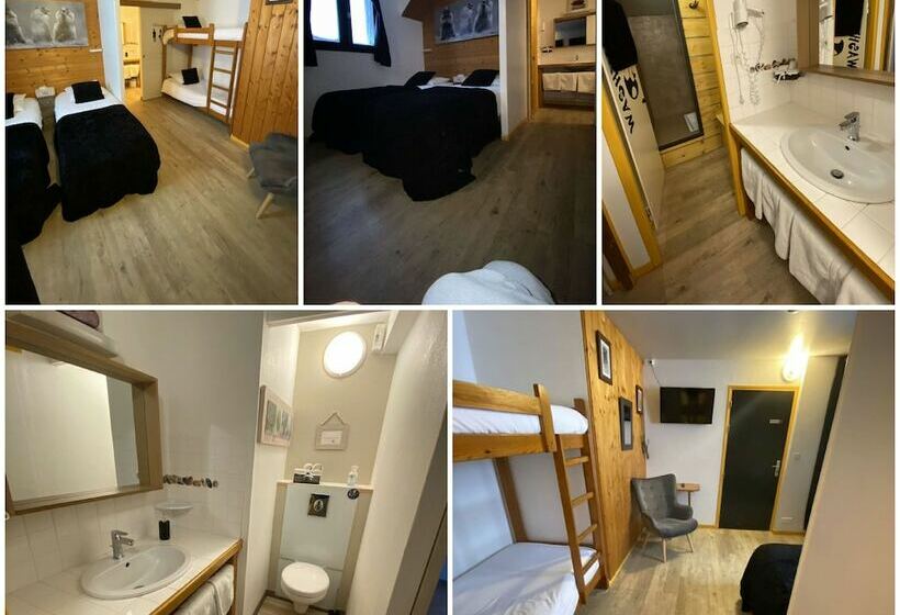 חדר סטנדרט לארבעה, Gîte Chalet Du Soulor