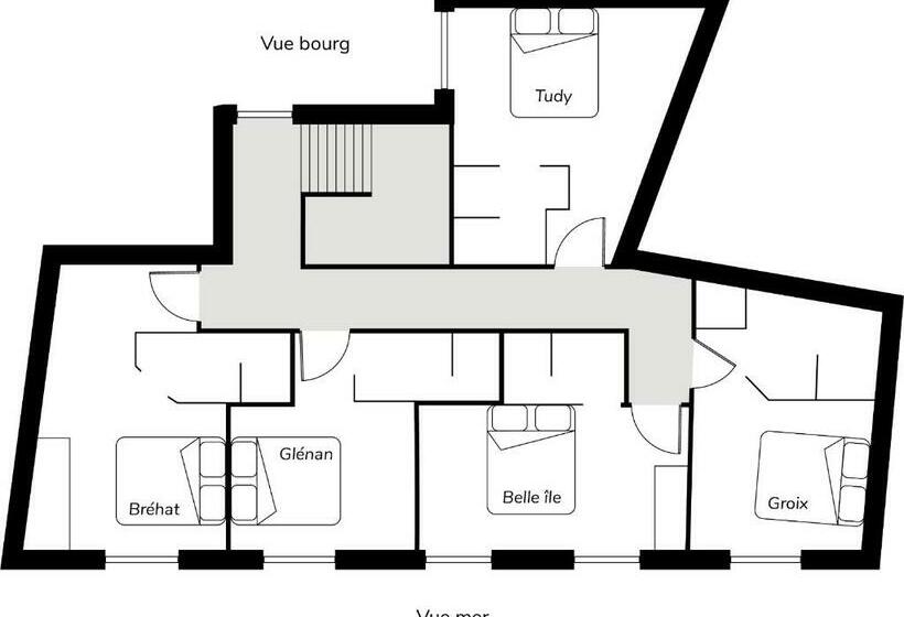 スタンダードインサイドビュールーム, Hôtel & Restaurant De La Plage