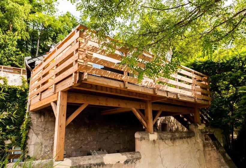 Comfort room with terrace, Logis Hôtels Troglododo