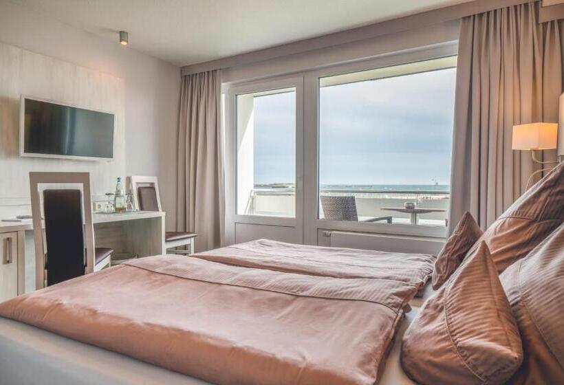 חדר סטנדרט נוף לים עם מרפסת, Hochseeinsel