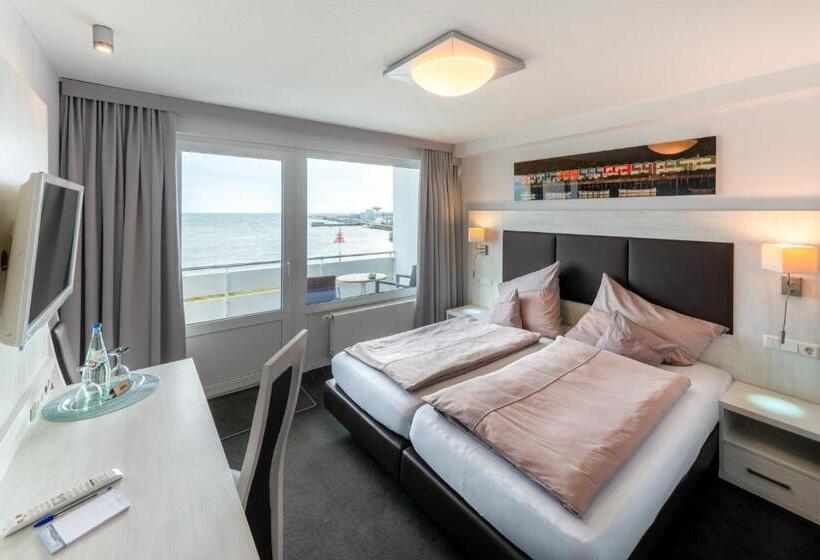 חדר סטנדרט נוף לים עם מרפסת, Hochseeinsel