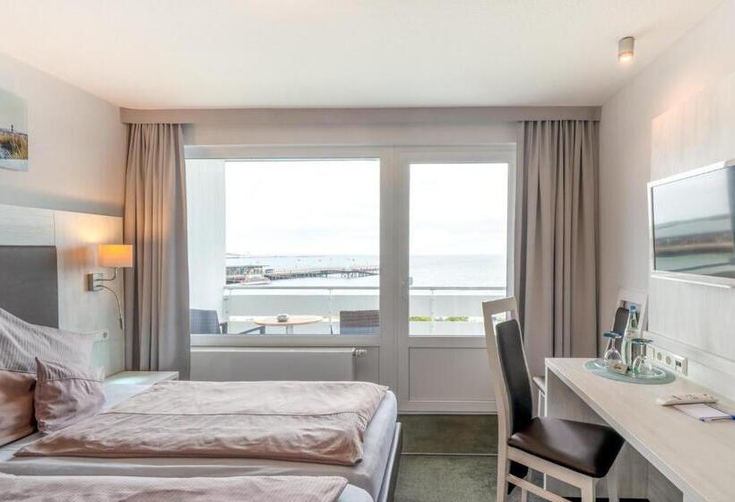 חדר סטנדרט נוף לים עם מרפסת, Hochseeinsel