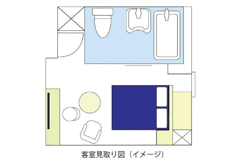 适合残疾人使用的标准间, Meitetsu Inn Hamamatsucho