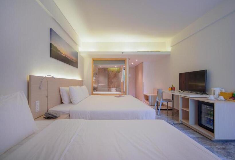 اتاق استاندارد سه تخته با چشمانداز باغ, Temple Da Nang Resort