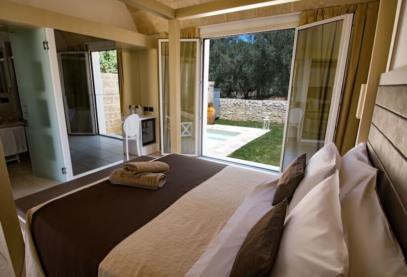 غرفة ديلوكس مزوَّدة بجاكوزي, Masseria Muntibianchi Agriresort Restaurant & Spa