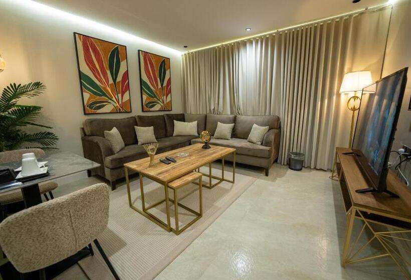 Апартаменты 1 Спальня, شقق درر المفروشة تصميم إيطالي دخـول ذاتي