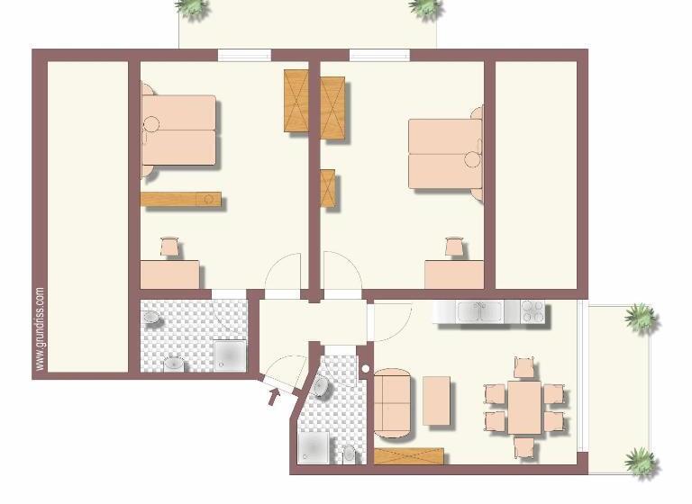 Апартаменты 2 Спальни, Landhaus Bachtelmühle