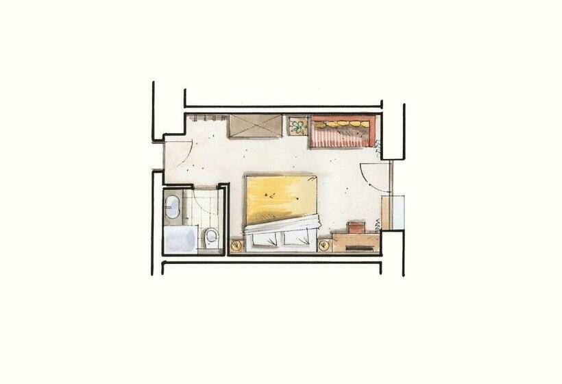 اتاق استاندارد با چشم‌انداز کوهستان, Cores