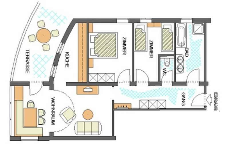Апартаменты 2 Спальни с Балконом, Garni Apart Elfriede