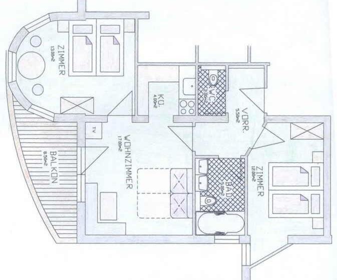 آپارتمان 2 خوابه با بالکن, Garni Apart Elfriede