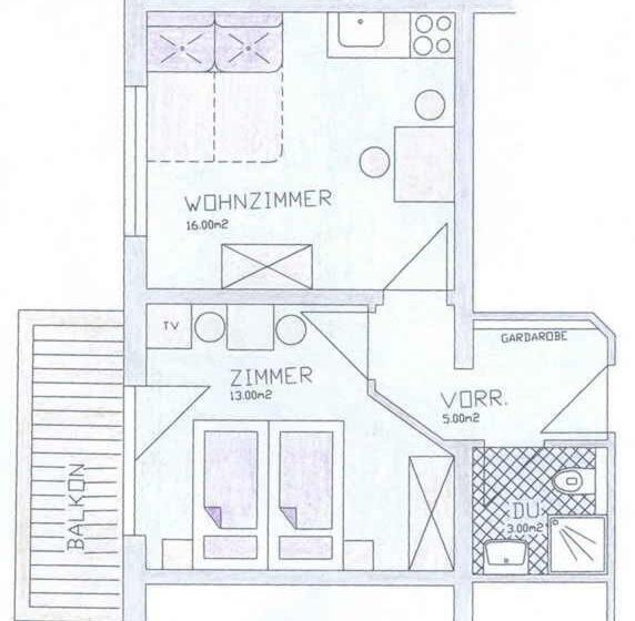 Apartamento 1 Dormitório com Sacada, Garni Apart Elfriede