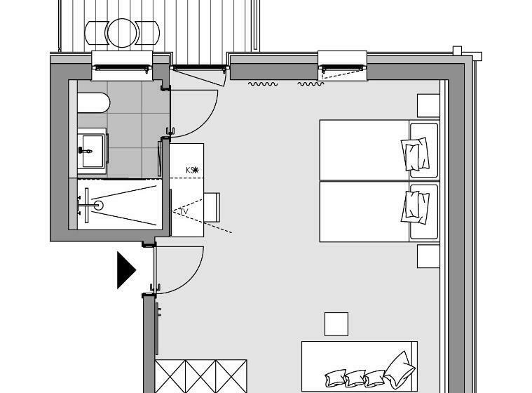バルコニー付きスタンダードトリプルルーム, Thurnerhof