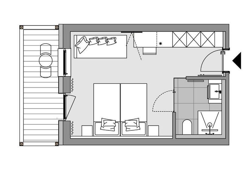 חדר סטנדרט עם מרפסת, Thurnerhof