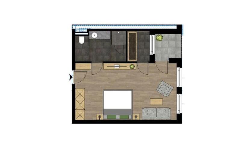 جناح مطلّ علي الجبل, Alpenhotel Zimba