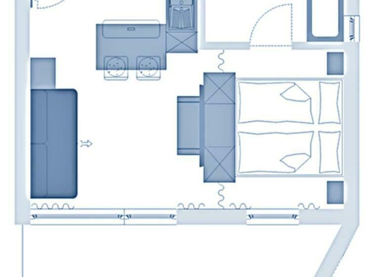 إستديو قياسى مزود بشرفة, Residence Silvester