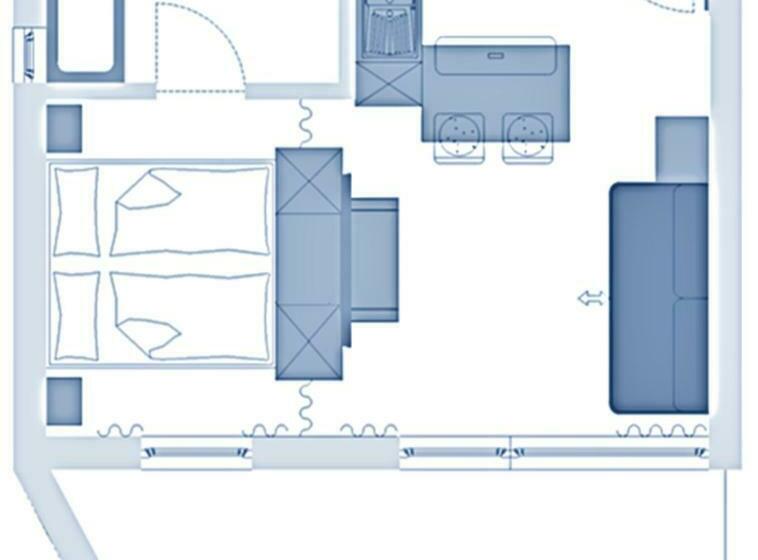 إستديو قياسى مزود بشرفة, Residence Silvester