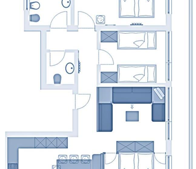 شقة 3 غرف, Residence Silvester