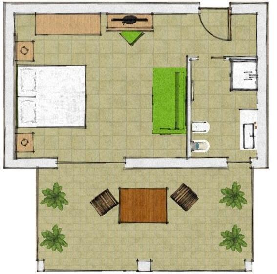 스탠다드 트리플 룸 테라스, Villa Franca