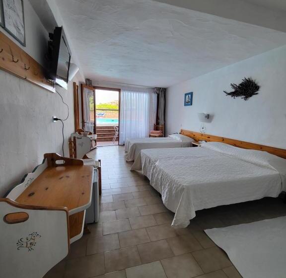 غرفة قياسية ثلاثية مطلة علي حمام السباحة, Olimpia