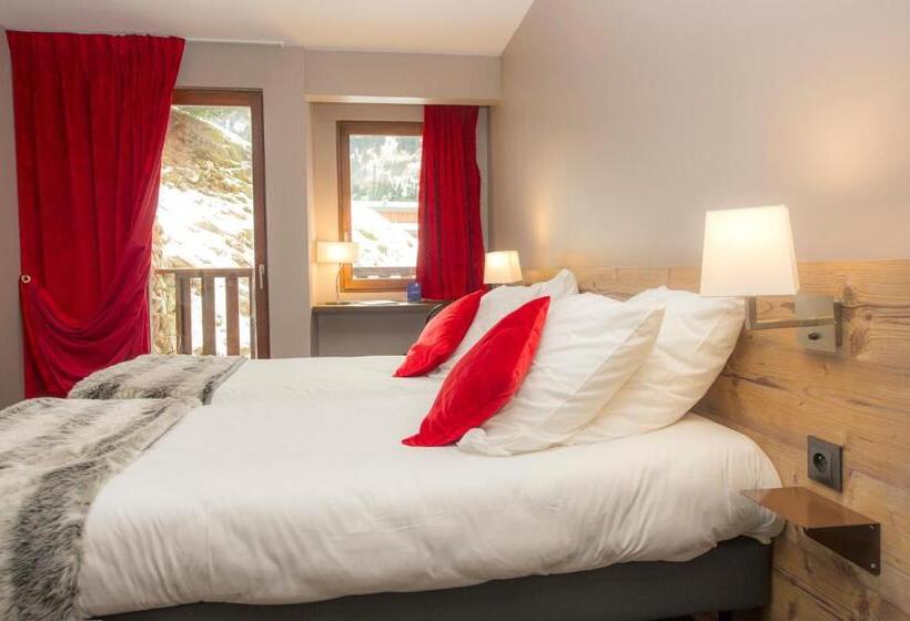 غرفة قياسية ثلاثية مزودة بشرفة, Sowell Family Valfrejus