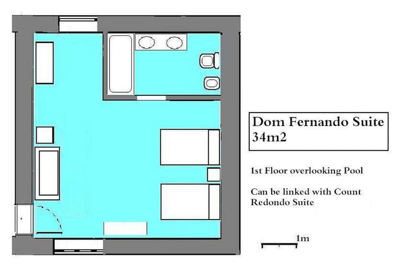 جناح مطلّ علي حمام السباحة, Quinta Do Scoto
