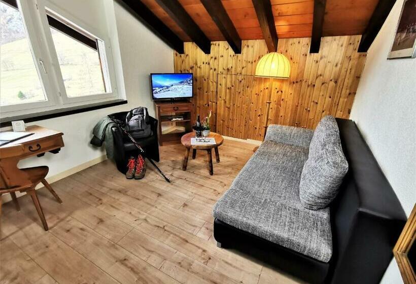 سوییت جونیور با بالکن, Alpenblick Leukerbad Therme