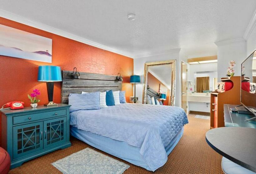 带大床的标准间, Americana Inn Motel