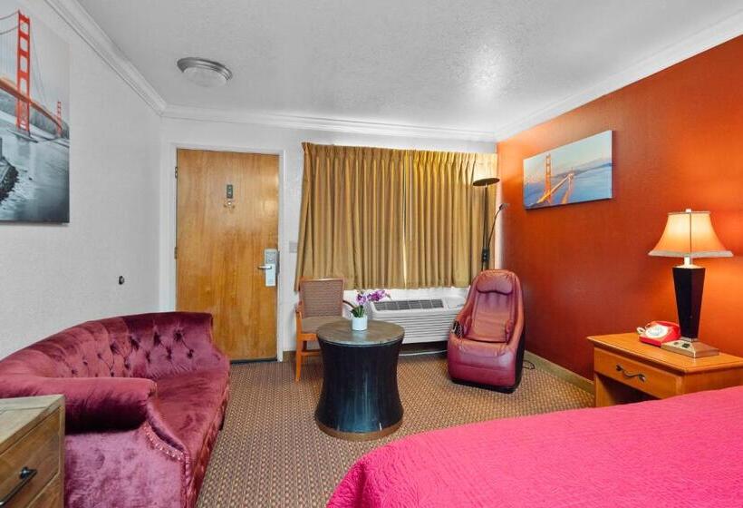 带大床的标准间, Americana Inn Motel