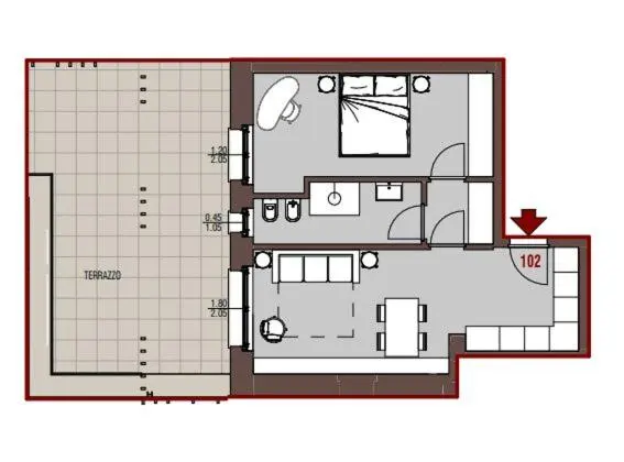 スタンダード４人部屋, Sport Club Hotel Bormio