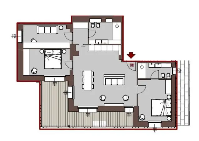 スイート（家族用）, Sport Club Hotel Bormio