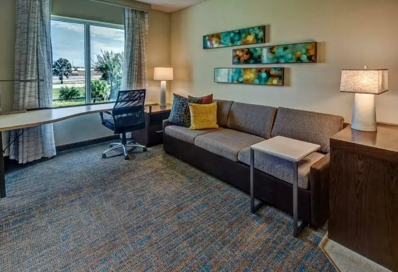 キングサイドベッドのスタンダードワンルーム, Residence Inn Fort Lauderdale Pompano Beach Central