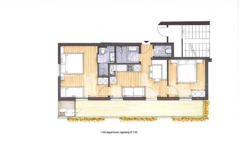 דירת שני חדרים, Hubertus Das Landhaus