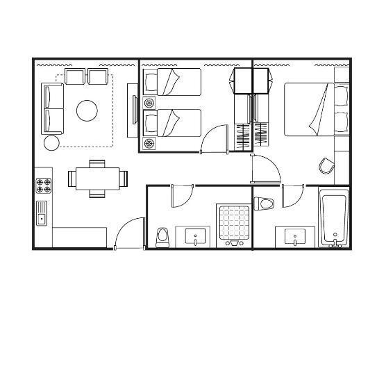 Apartament Premium cu 2 Dormitoare, Somerset Kencana Jakarta