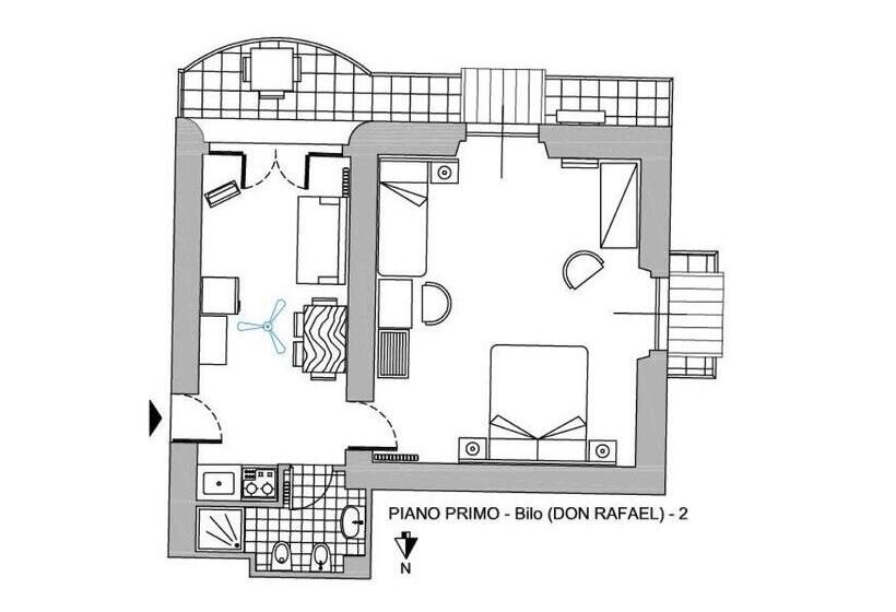 דירה בת חדר שינה 1 עם מרפסת, Residence Santa Maria Suites