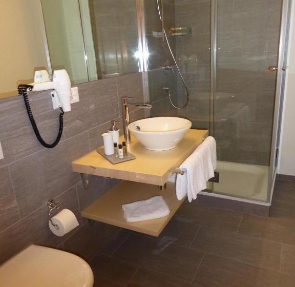 Quarto Estandar Individual Banheiro Compartilhado, Roseg Gletscher