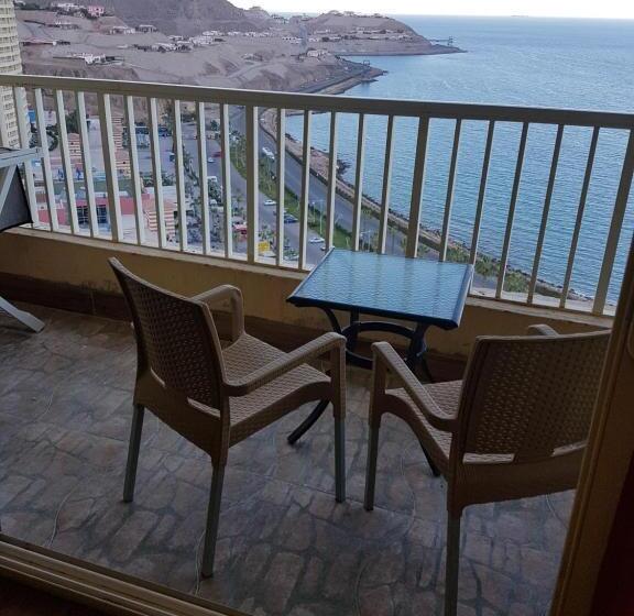 آپارتمان 1 خوابه با چشمانداز دریا, Private Chaleat At Porto Sukhna Sea View