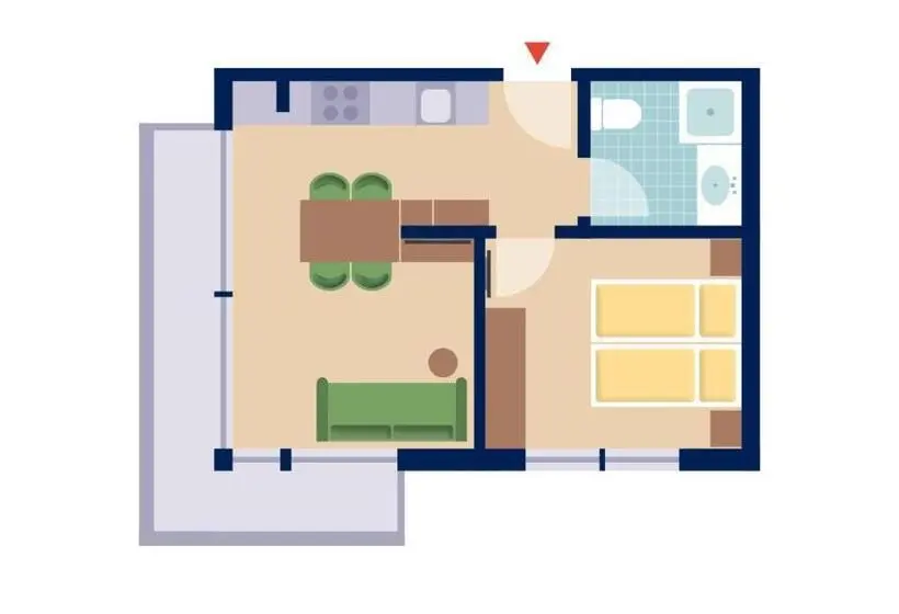 １ベッドルームアパートメント, Sonnenhof Appartements