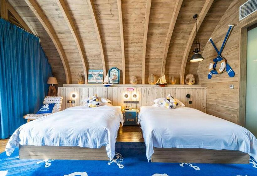 اتاق لوکس با چشمانداز دریاچه, 珠海横琴星乐度露营小镇