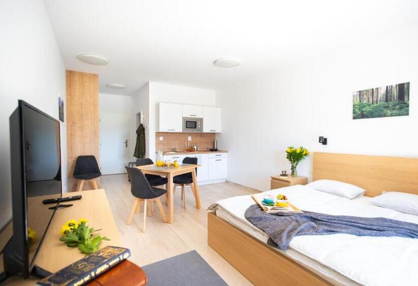 带双人床的标准工作室, Zaži Apartmán Vila Zuberec