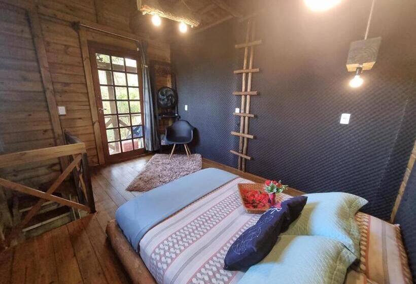 スタンダードルーム, Pousada Rosa Shanti, Café Da Manhã Opcional, Apenas 4 Cabanas, Piscina, Estacionamento Privativo, ár