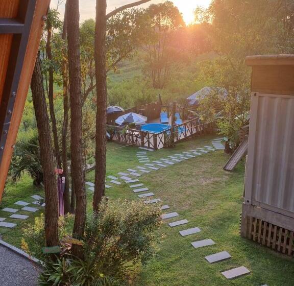 スタンダード４人部屋, Pousada Rosa Shanti, Café Da Manhã Opcional, Apenas 4 Cabanas, Piscina, Estacionamento Privativo, ár