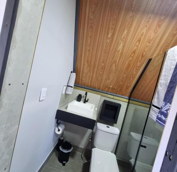 スタンダード４人部屋, Pousada Rosa Shanti, Café Da Manhã Opcional, Apenas 4 Cabanas, Piscina, Estacionamento Privativo, ár