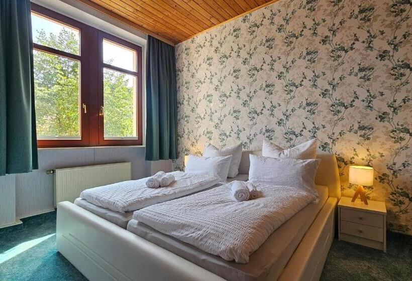 バルコニー付き１ベッドルームアパートメント, Pension Weiße Rose, Parkplatz, Frühstück, Wlan, Zentral